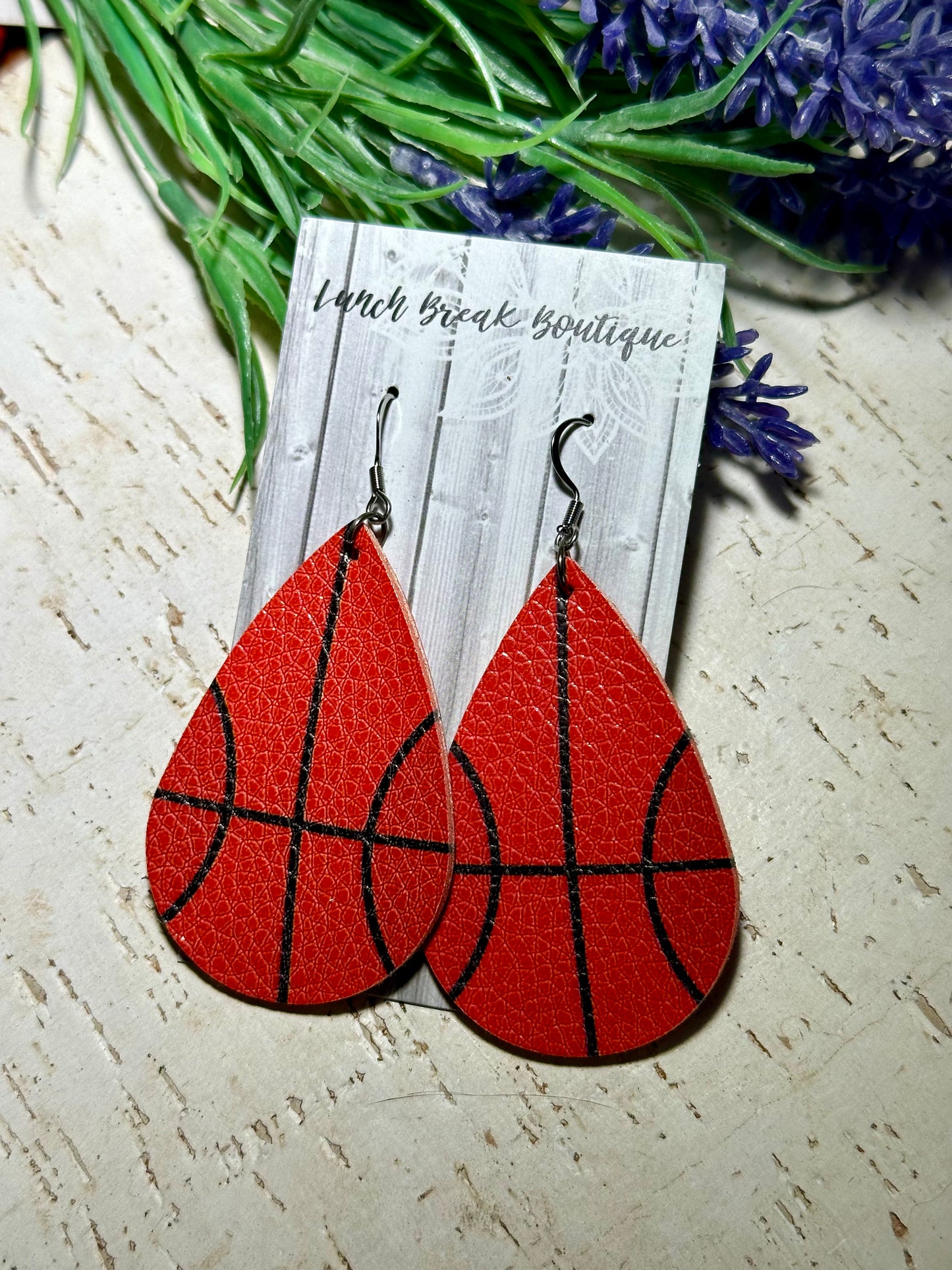 Basketball leather teardrops